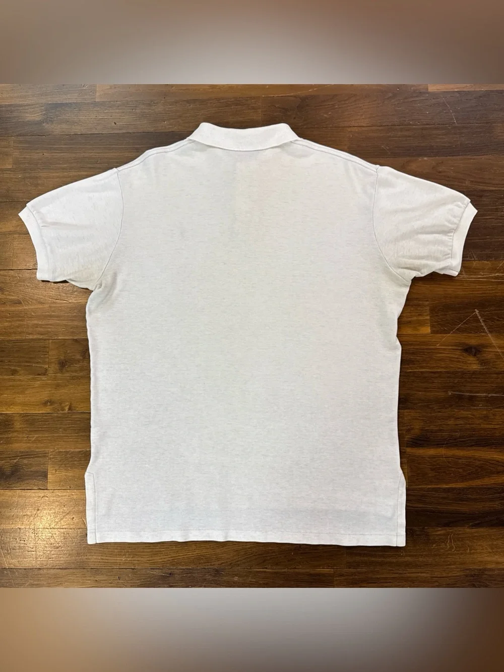 Vintage 90s Polo Ralph Lauren Shirt Mens Medium Gray Made In USA Distressed Flaw